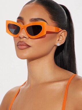 Orange Cat-Eye Sunglasses -